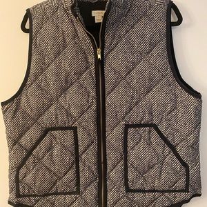 JCrew Tweed Patterned Puffer Vest (Size XL)